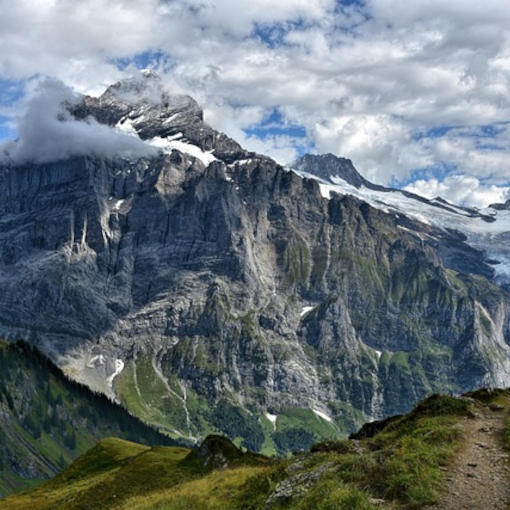 High mountain peaks of Switzerland